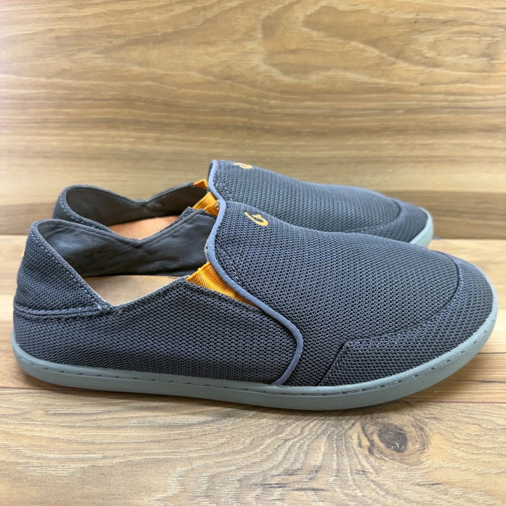 Olukai Nohea Mesh Slip On Men 9.5 Gray Casual Shoes Vacation Resort Beach